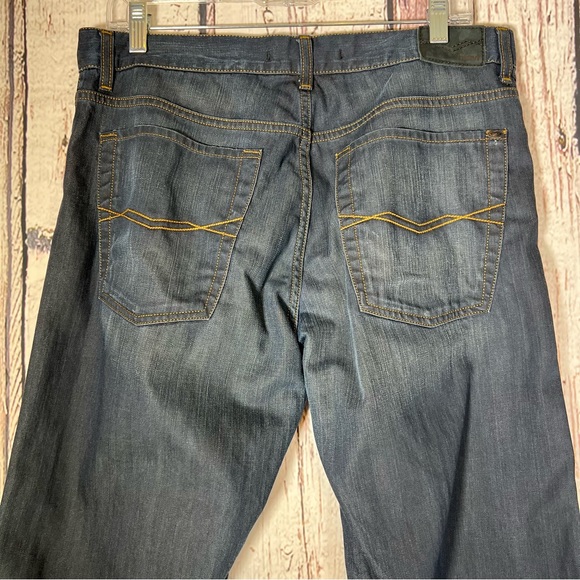 Mavi Mike Bootcut Low Rise Dark Wash Relaxed Denim Jeans Size 34 x 32 EUC - Picture 6 of 16